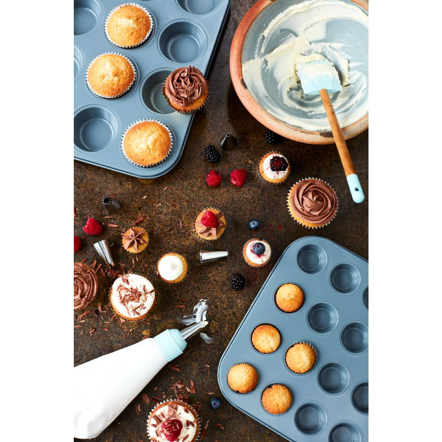 grote Oceaan Taiko buik thema Jamie Oliver 24er mini muffinvorm - 35 x 27 x 2 cm | Blokker