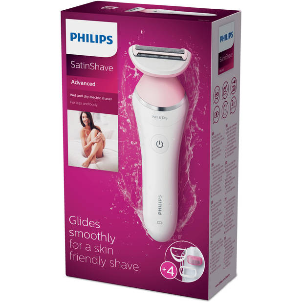 Philips ladyshave SatinShave Advanced BRL140/00 - wit/roze