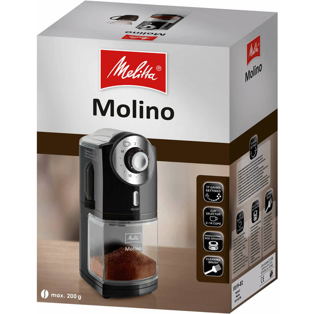 Melitta koffiemolen Molino zwart 100W
