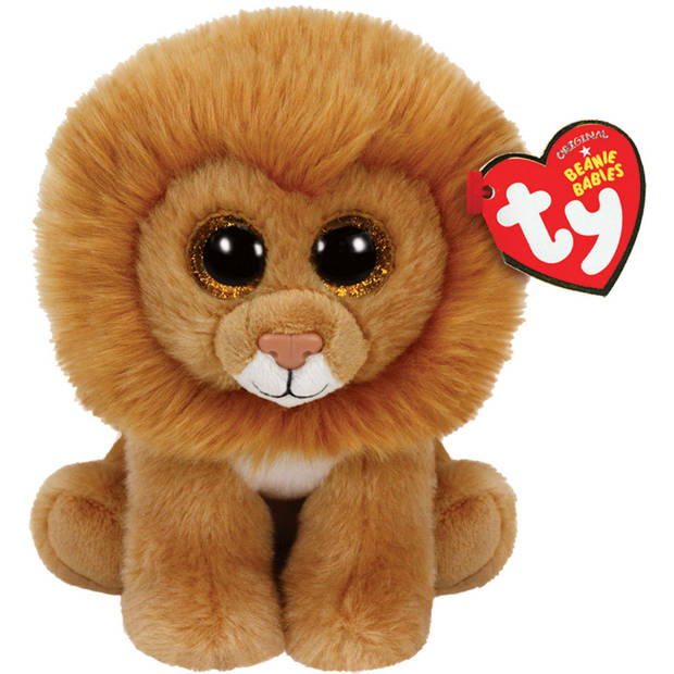 Ty Beanie Babies knuffel leeuw Louie - 15 cm