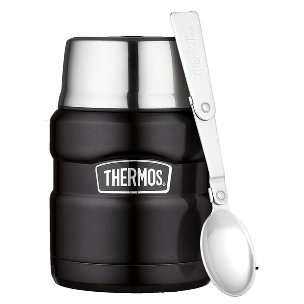 Thermos King voedselcontainer - 0,47 L - mat zwart