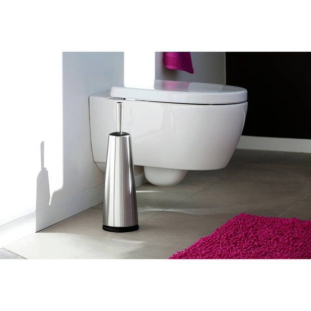 Brabantia Classic toiletborstel met houder - Matt Steel met rvs greep