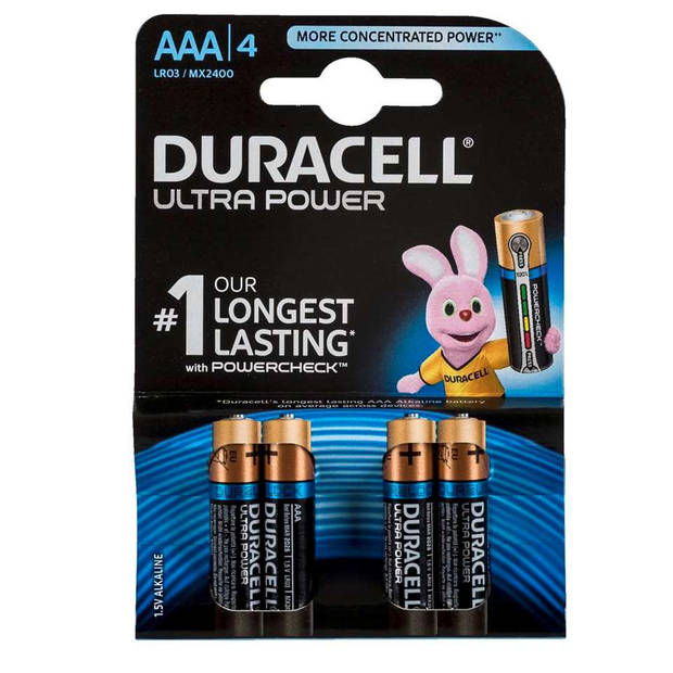 Duracell Ultrapower AAA alkaline batterijen - 4 stuks