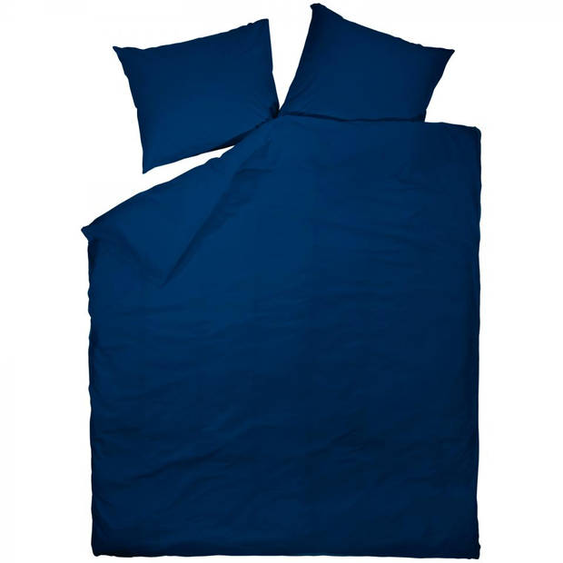 Blokker dekbedovertrek - blauw - katoen - 200 x 200 cm