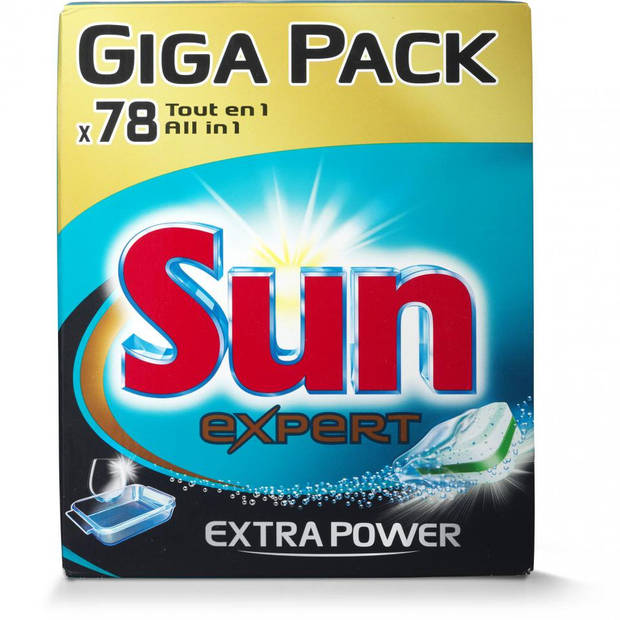 Sun All In 1 Extra Power vaatwastabletten - 78 stuks