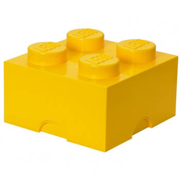 LEGO Brick 4 opbergbox - geel