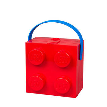 Lego - Lunchbox Brick 4 met Handvat - Polypropyleen - Rood