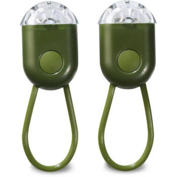 Blokker LED fietslampen - donker groen