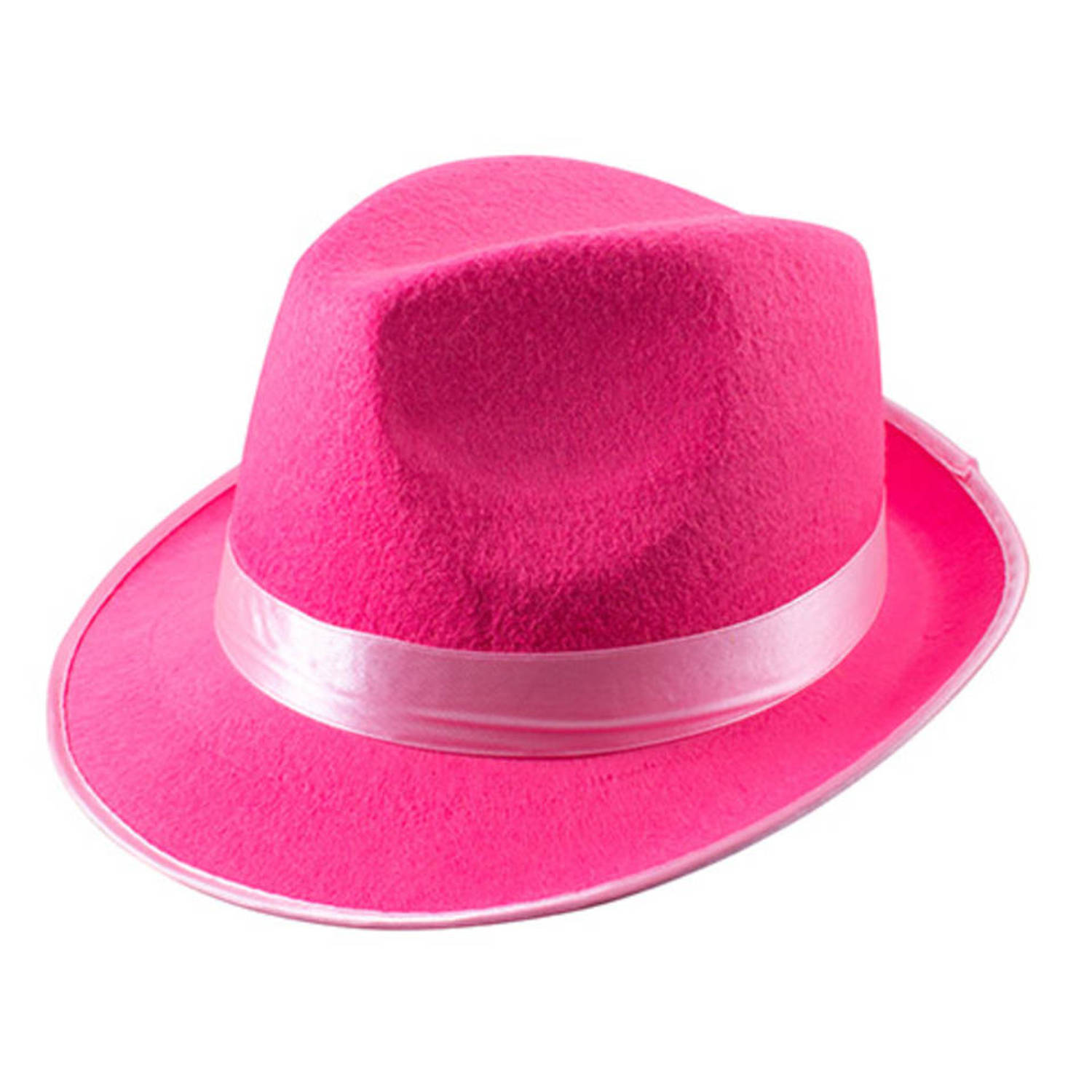 Trilby Hoed - Neon Roze