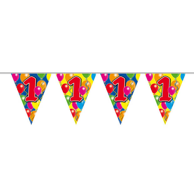 Slingers verjaardag 1 jaar ballonnen - 10 meter