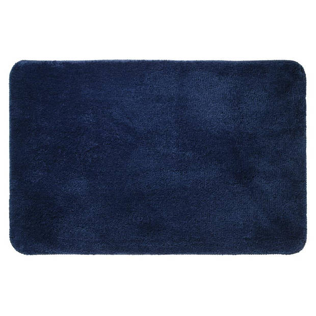 Sealskin badmat Angora - Polyester - 60 x 90 cm - Blauw