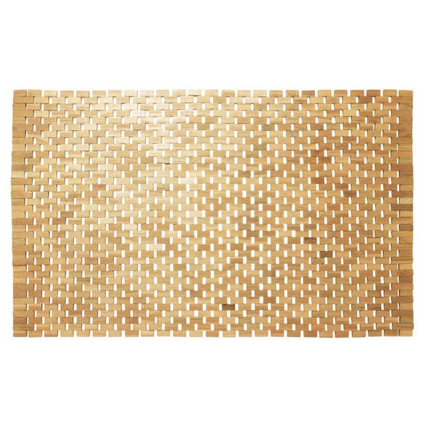 Sealskin badmat Woodblock - Teak - 52 x 90 cm - Bruin