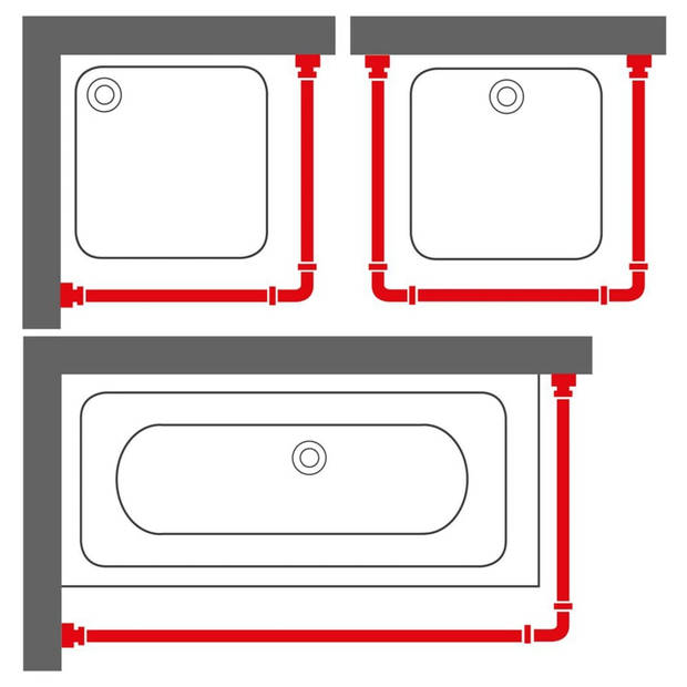 Sealskin Easy Roll douchestang set - RVS geborsteld - Mat aluminium