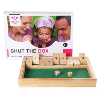 Longfield Shut The Box spel - klein - 28 x 20 x 4 cm