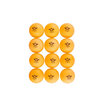 Set van 12x stuks tafeltennis/pingpong ballen oranje 4 cm - Tafeltennisballen