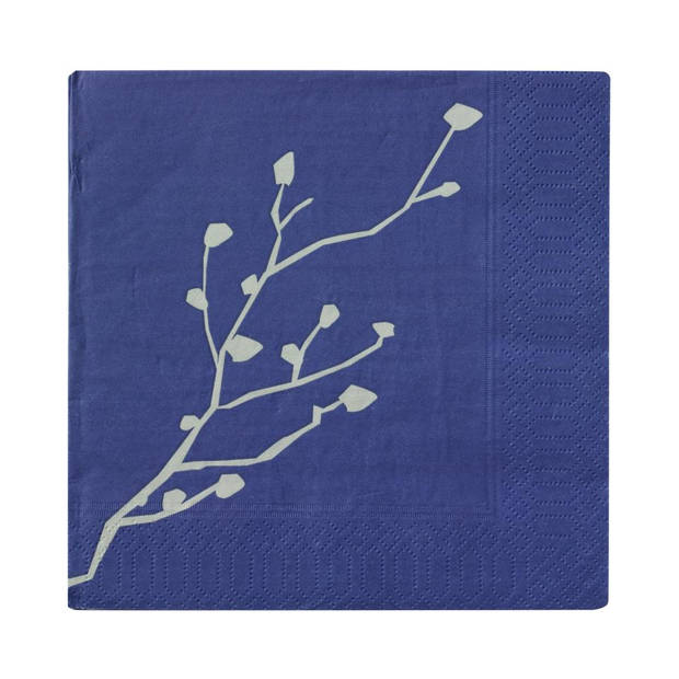 Blokker servetten - donkerblauw - 33 x 33 cm