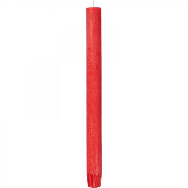 Rustieke dinerkaars - Ø 2,3 x 27 cm - rood