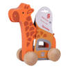 Houten duw & rol giraffe