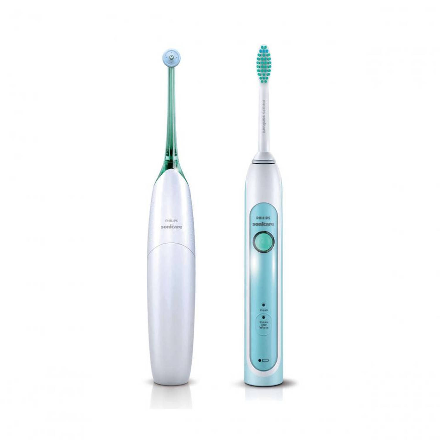 Zeeziekte Zuiver Uitbarsten Philips Sonicare AirFloss + elektrische tandenborstel HX8271/20 - wit |  Blokker