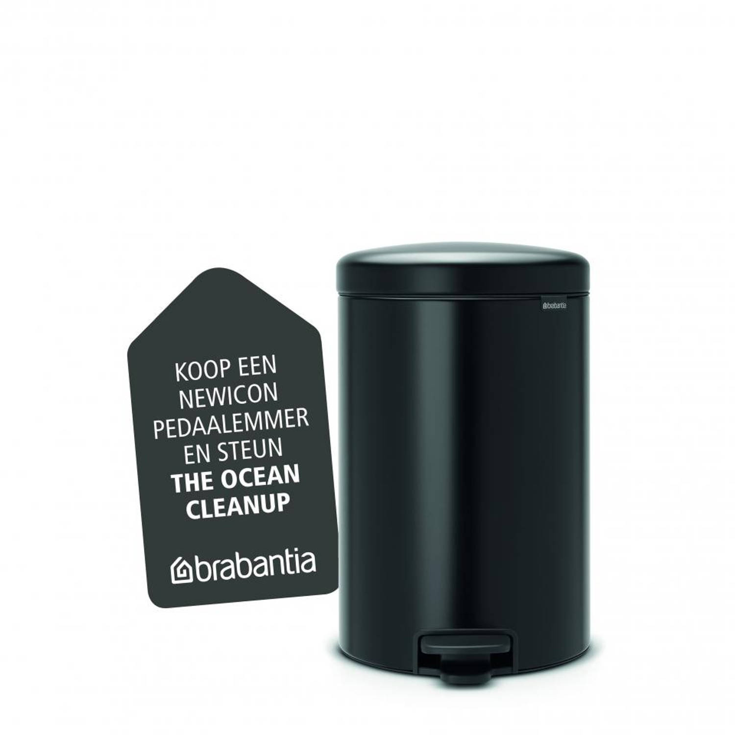 Gevoelig korting camera Brabantia newIcon pedaalemmer 20 liter met kunststof binnenemmer - Matt  Black | Blokker