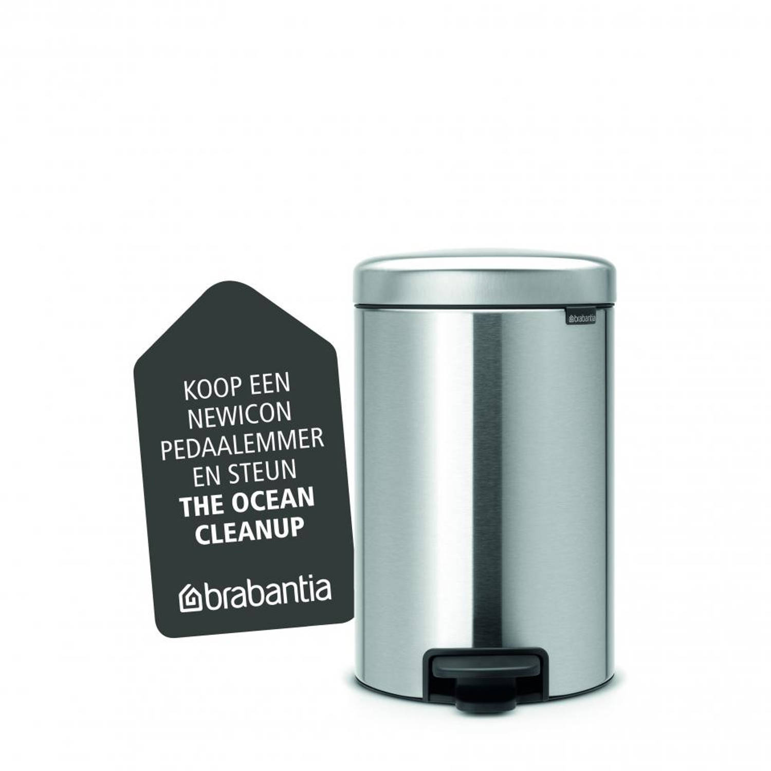 Heer prioriteit T Brabantia newIcon pedaalemmer 12 liter met kunststof binnenemmer - Matt  Steel | Blokker