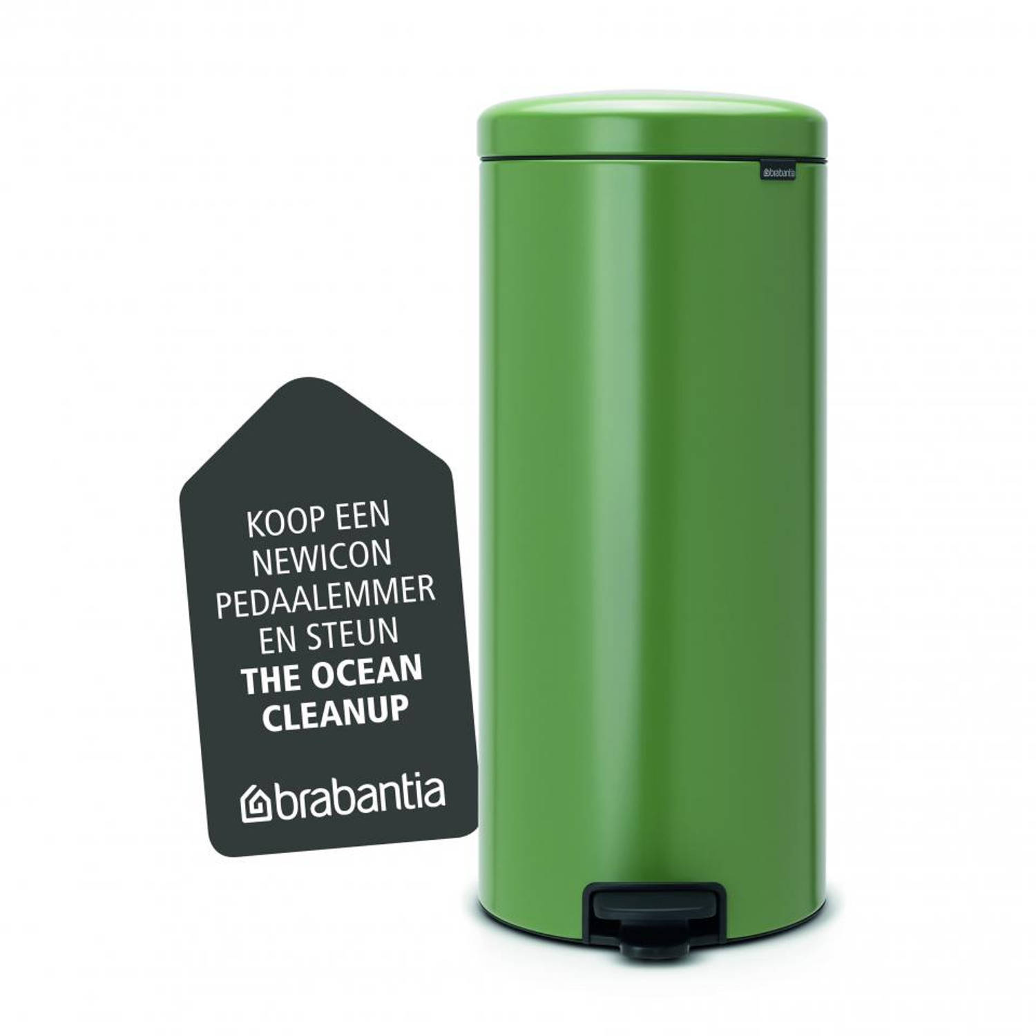 Religieus Zijdelings strip Brabantia newIcon prullenbak - 30 liter - groen | Blokker