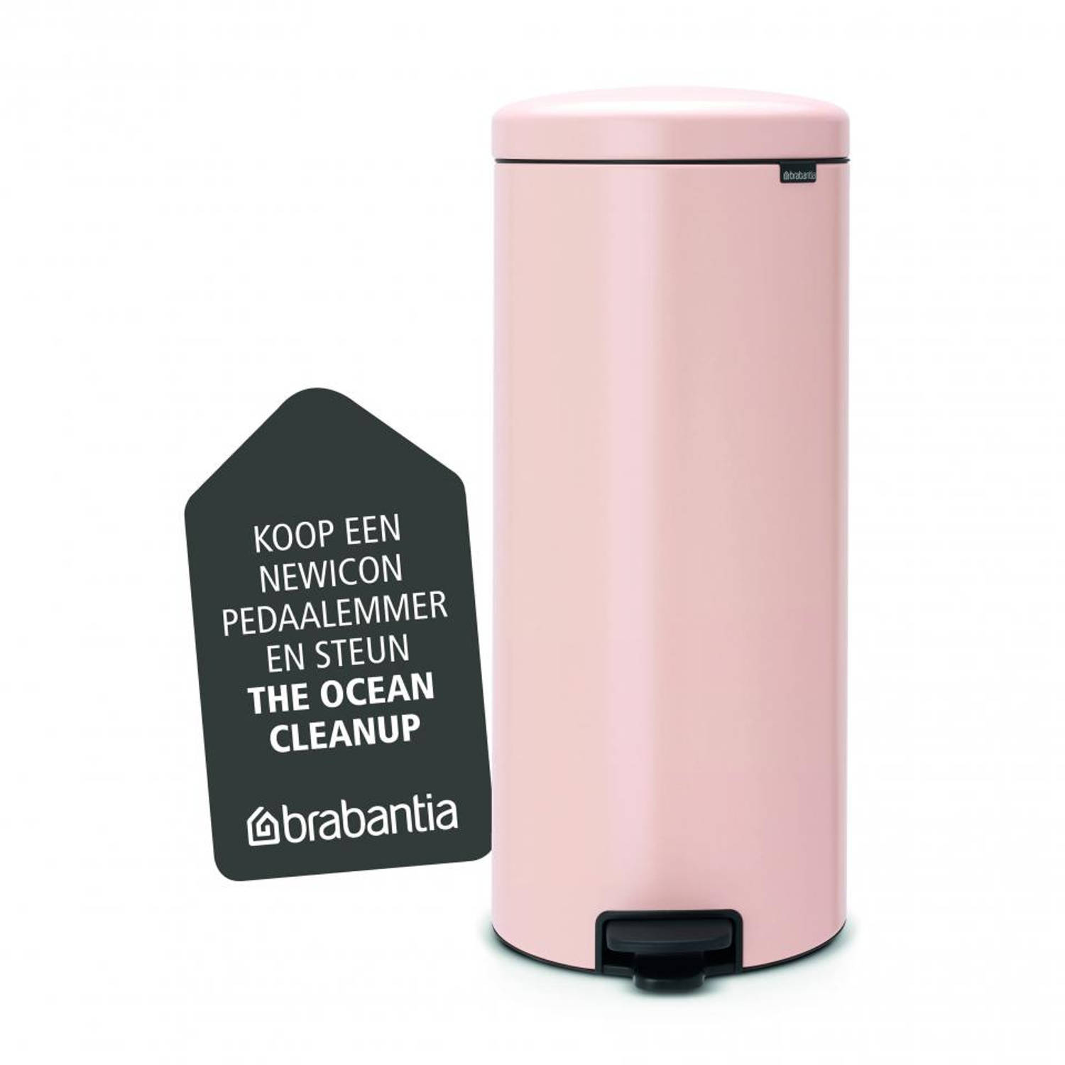 gitaar Getand Barmhartig Brabantia newIcon prullenbak - 30 liter - roze | Blokker