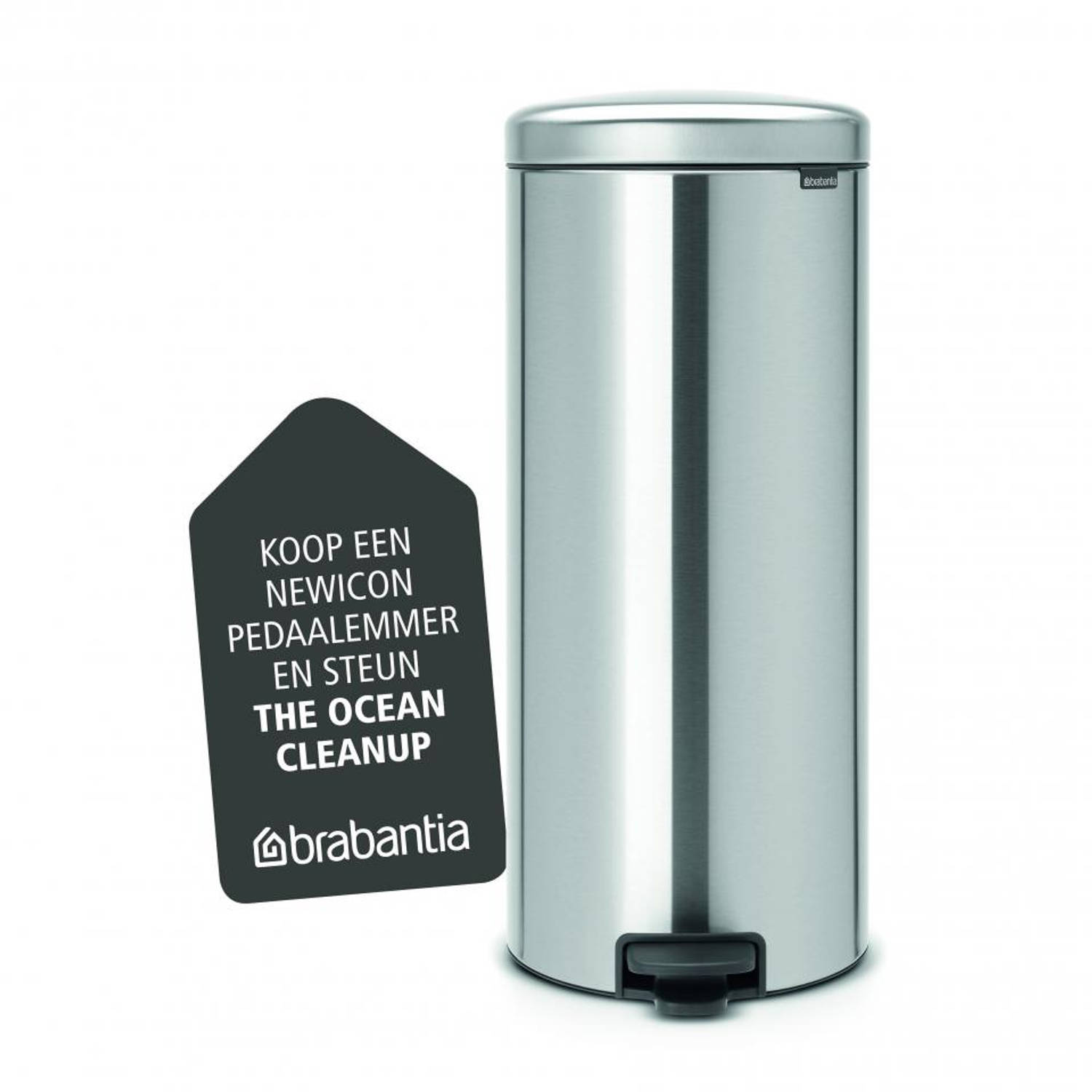 stam sleuf Startpunt Brabantia newIcon prullenbak - 30 liter - mat RVS | Blokker