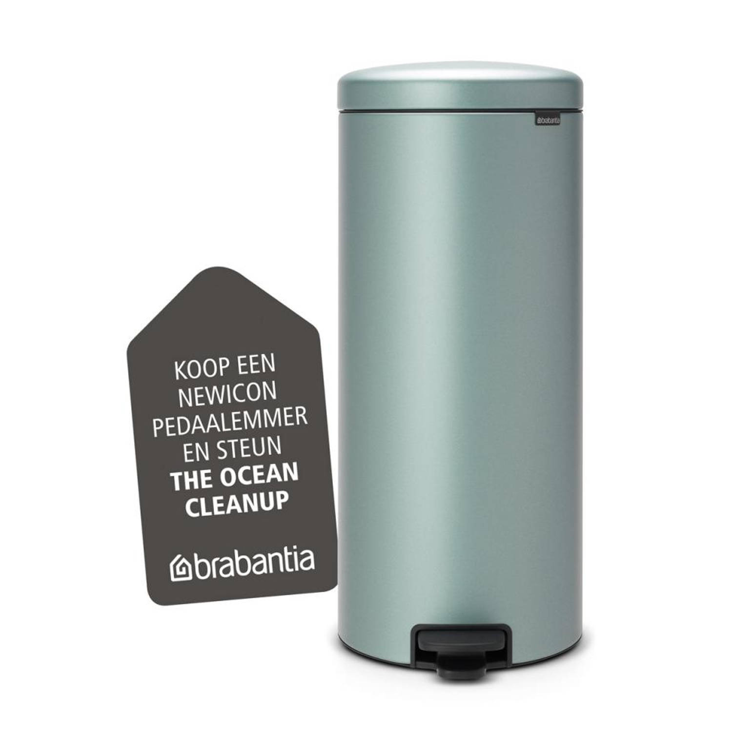 Brabantia newIcon prullenbak - 30 - metallic mint Blokker