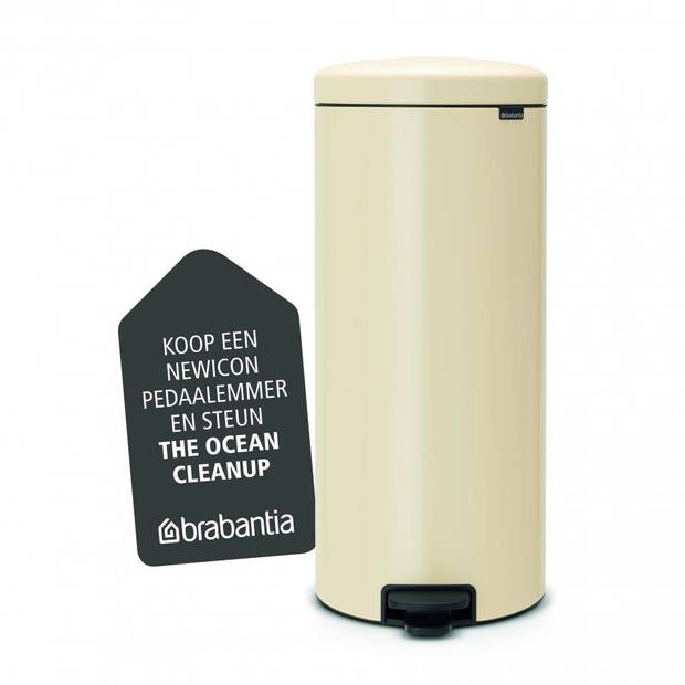 Brabantia newIcon pedaalemmer 30 liter met kunststof binnenemmer - Almond