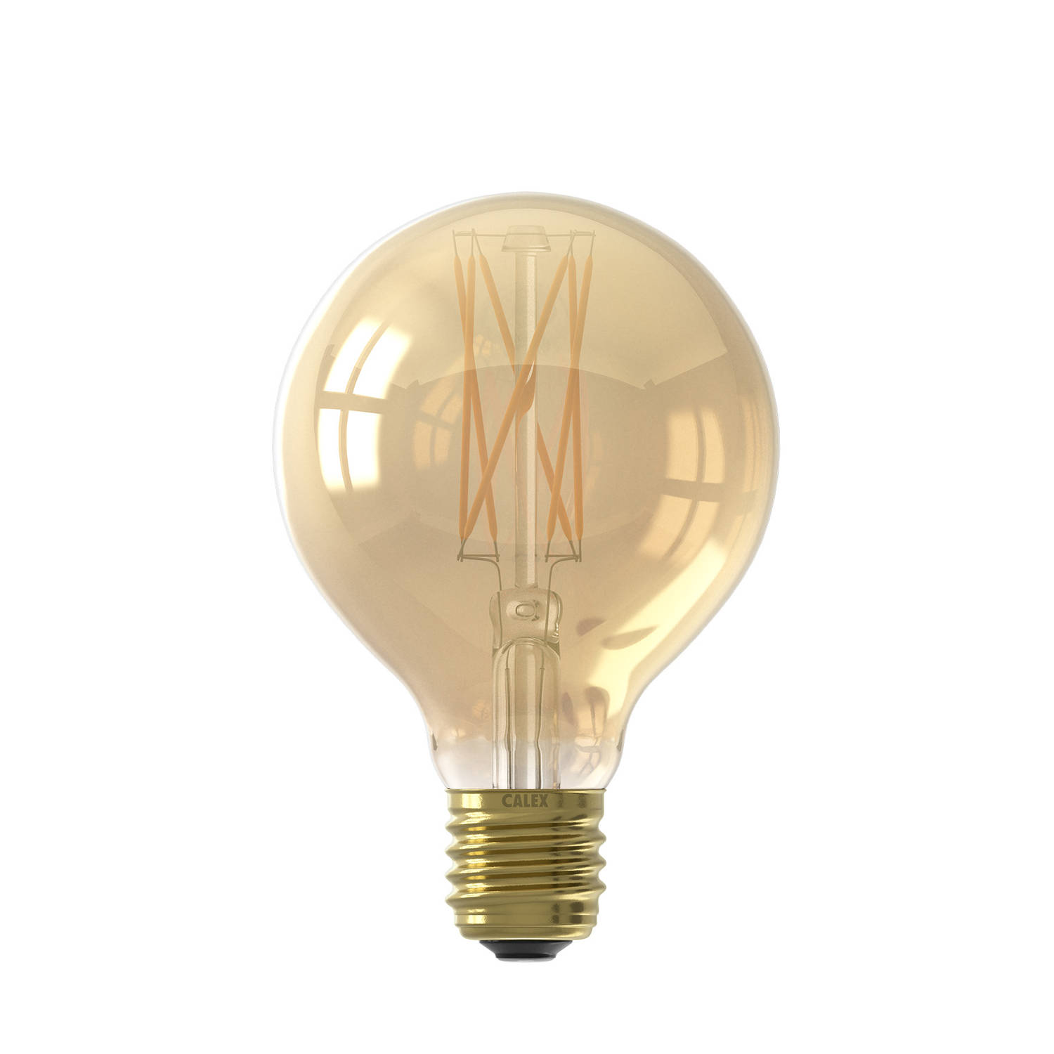 Calex globelamp LED filament 4W (vervangt 40W) grote fitting E27 goud 80mm