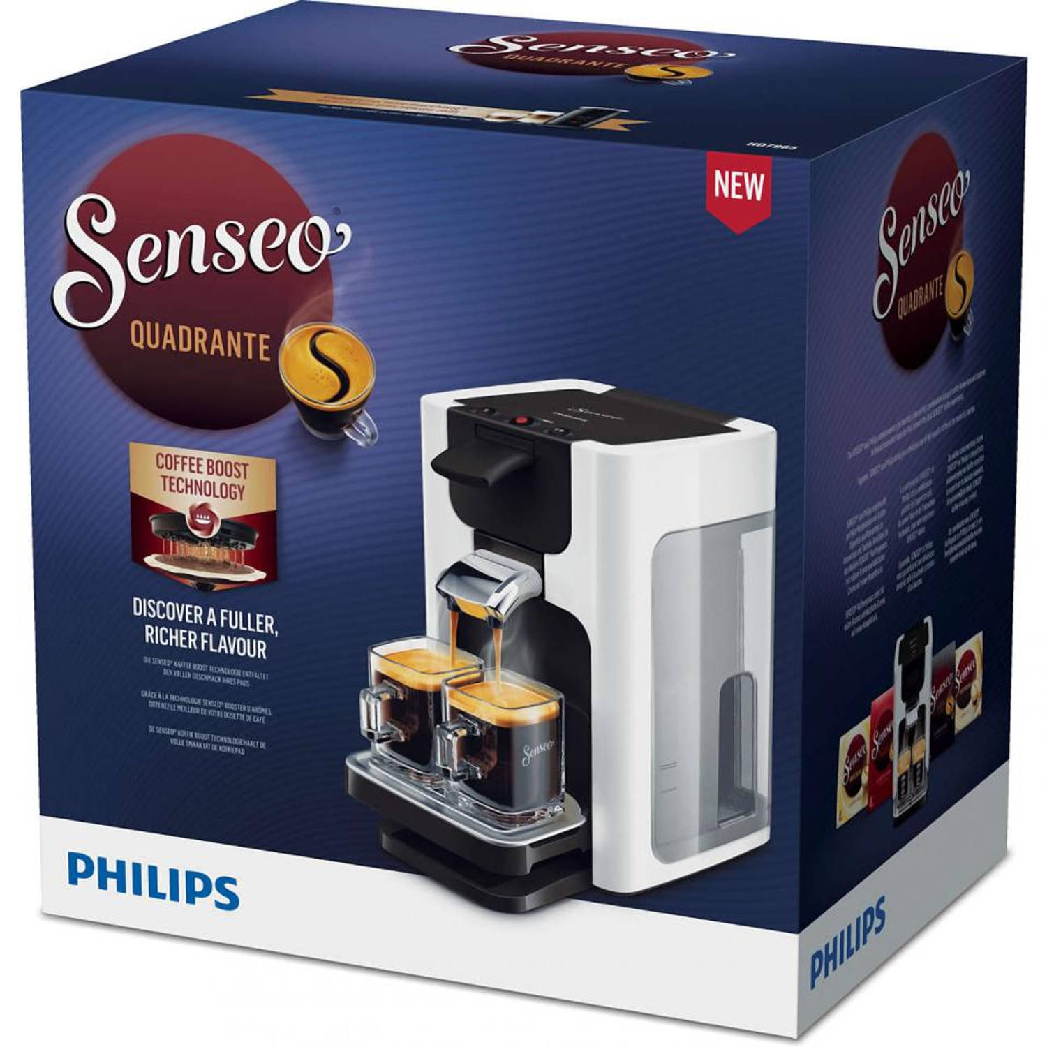 piramide Gearceerd dief Philips SENSEO® Quadrante koffiepadmachine HD7865/00 wit | Blokker