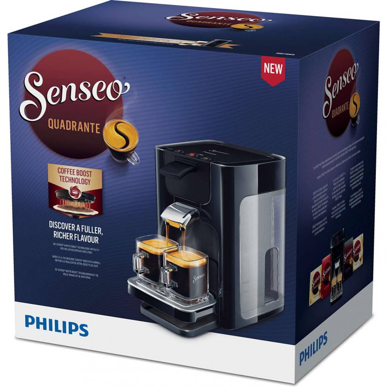 Fitness argument hun Philips SENSEO® Quadrante koffiepadmachine HD7865/60 - zwart | Blokker