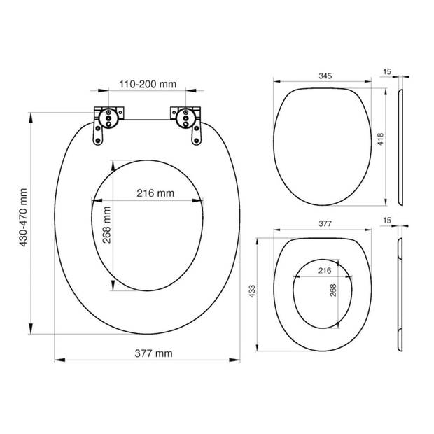 Tiger Soft-close toiletbril Scaffold MDF bruin 252022546