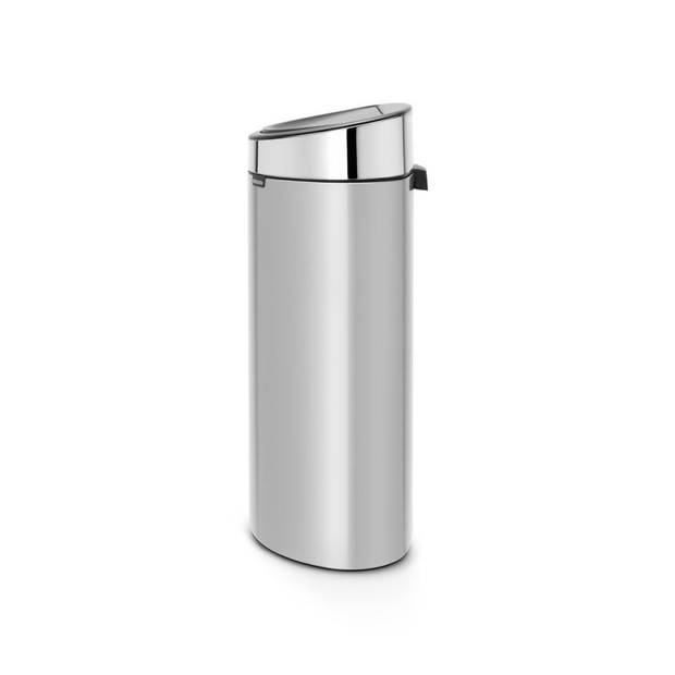 Brabantia Touch Bin afvalemmer 40 liter met kunststof binnenemmer - Metallic Grey / Brilliant Steel