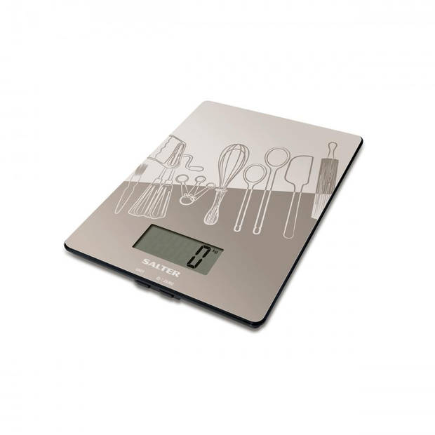 Salter electronische keukenweegschaal - 5 kg - grijs-wit