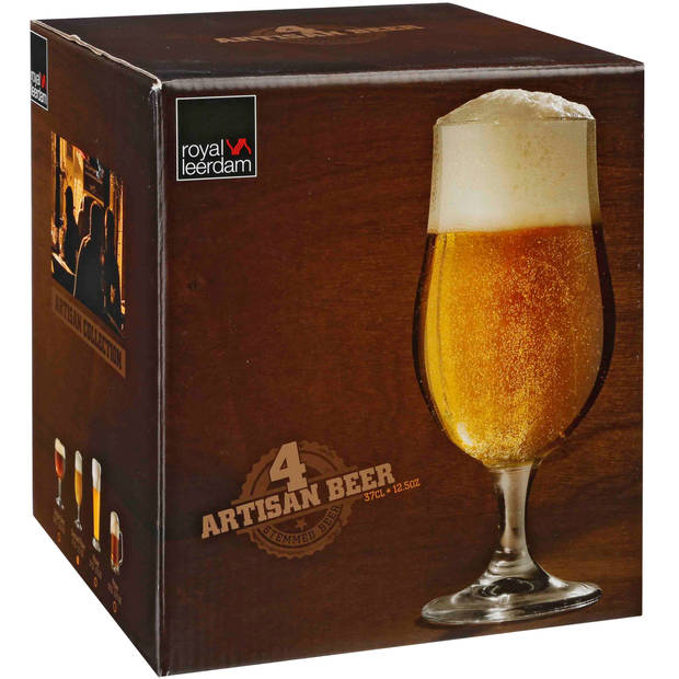 Royal Leerdam Artisan bierglas op voet - 37 cl - 4 stuks