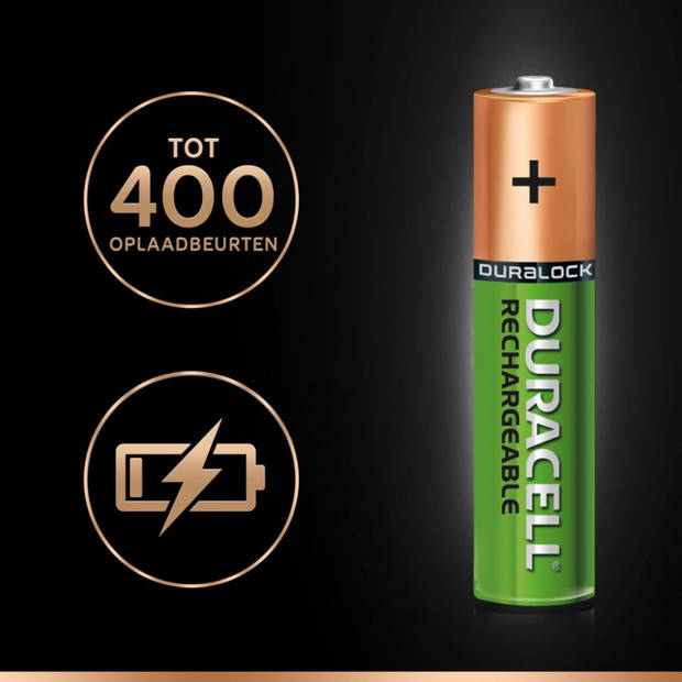 Duracell Plus AAA oplaadbare batterijen - 4 stuks