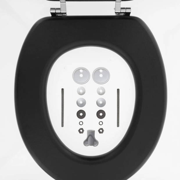 Tiger Toiletbril Leatherlook MDF zwart 252540746