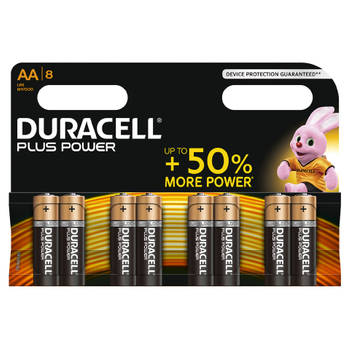 Duracell Plus Power AA alkaline batterijen - 8 stuks