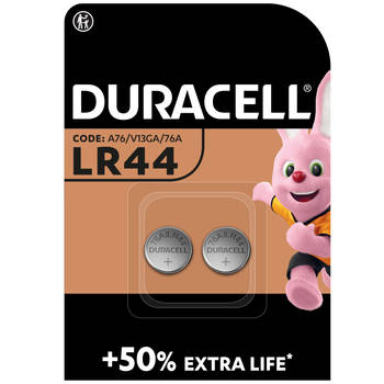 Duracell Specialty alkaline knoopcelbatterij - LR44 - 2 stuks