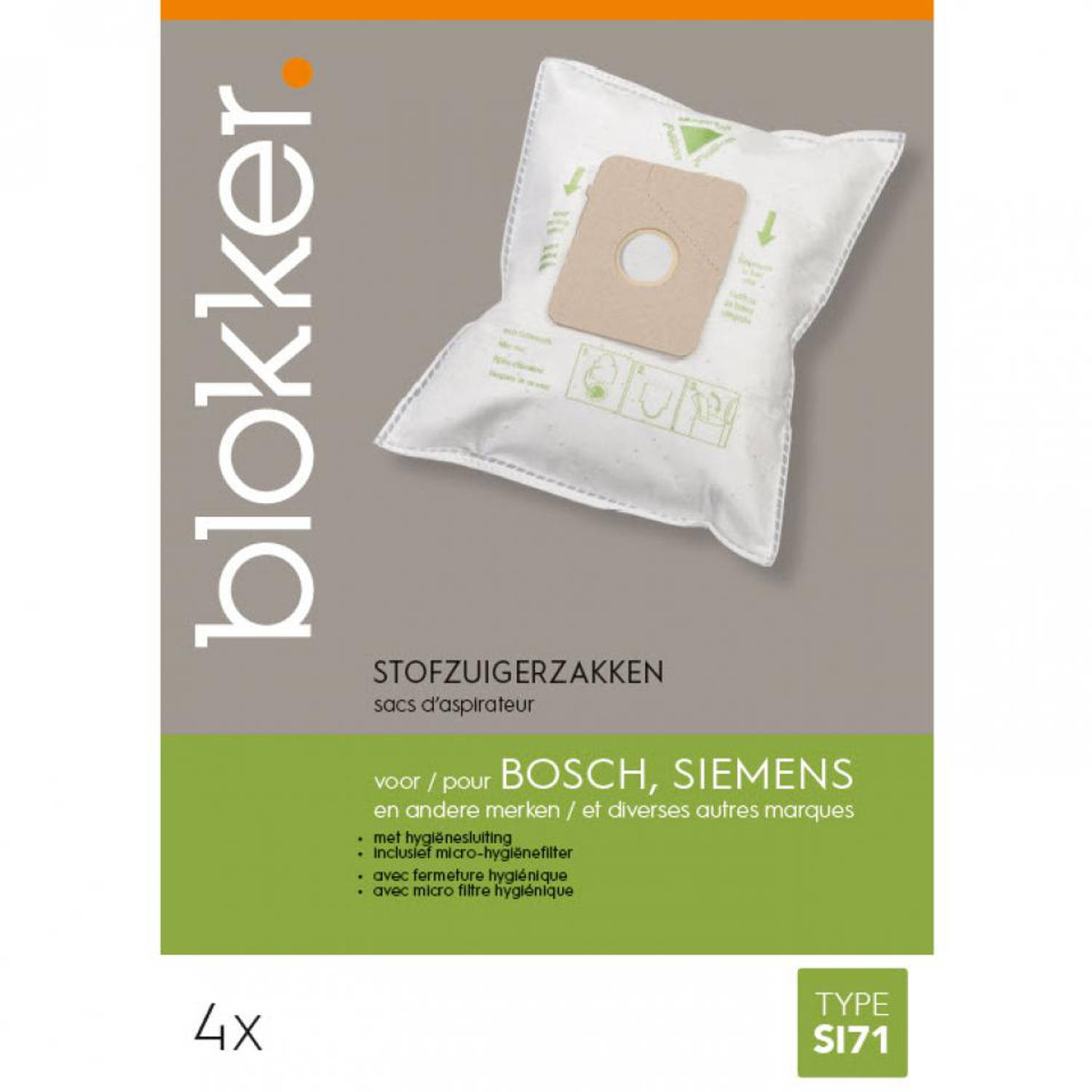kortademigheid Korting herhaling Blokker stofzuigerzak Bosch, Siemens si71 - 4 stuks | Blokker