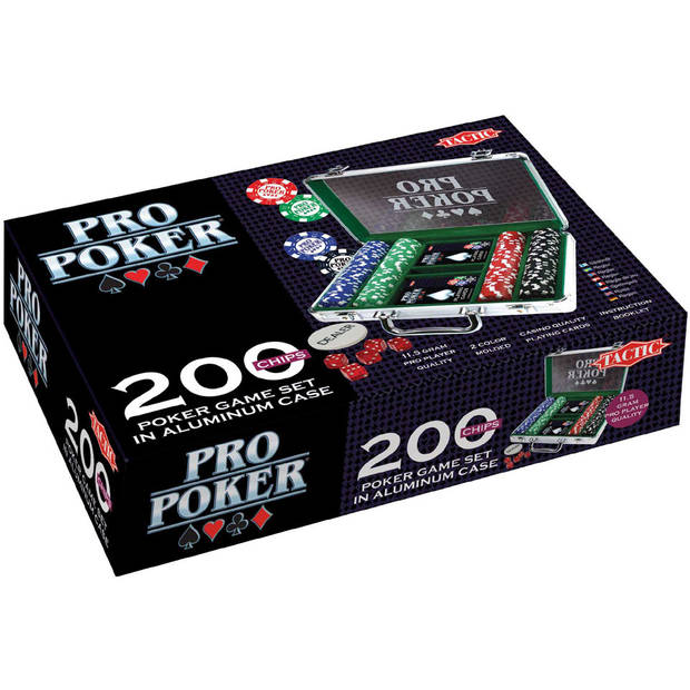 Tactic Pro Poker koffer met 200 fiches