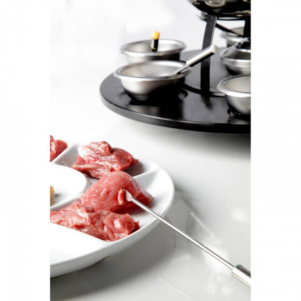 Cosy & Trendy gourmetbord met 6 vakjes - ø 23,5 cm - wit