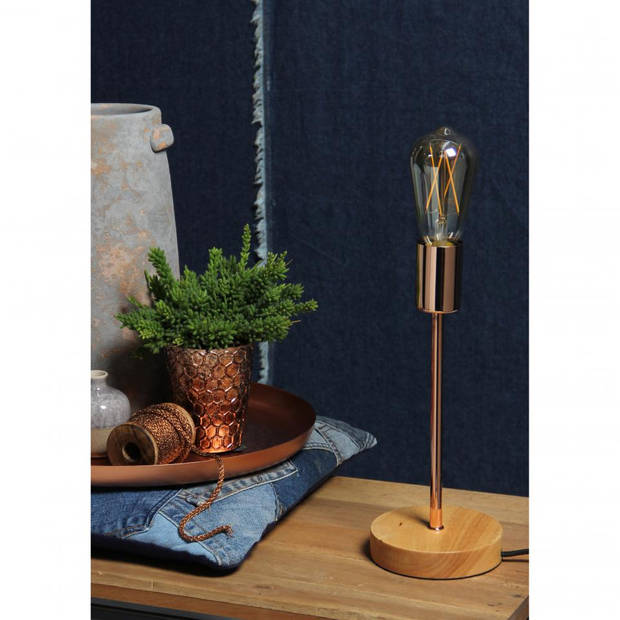 Mica Decorations Detroit tafellamp - koper - 30,5 cm hoog