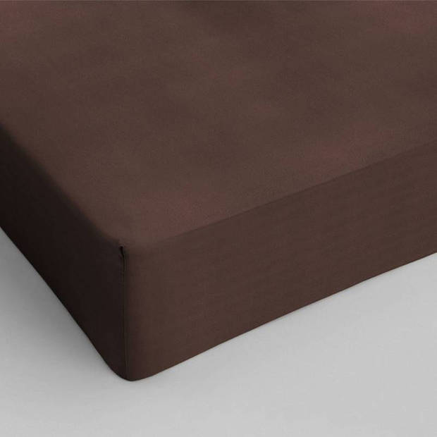Dreamhouse Bedding katoen hoeslaken - 100% katoen - 2-persoons (120x200 cm) - Bruin