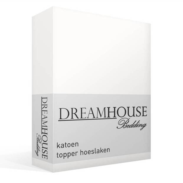 Dreamhouse Topper Hoeslaken Katoen - 180x220 - Lits-Jumeaux - Wit