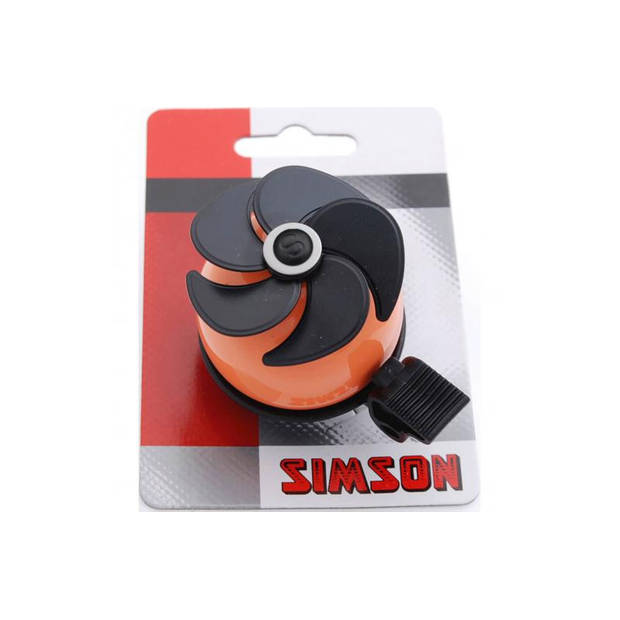 Simson fietsbel Air 4,5 cm junior oranje/zwart