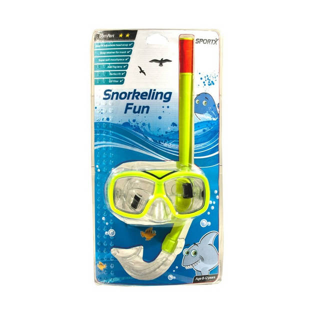 SportX snorkelset Comfort junior geel