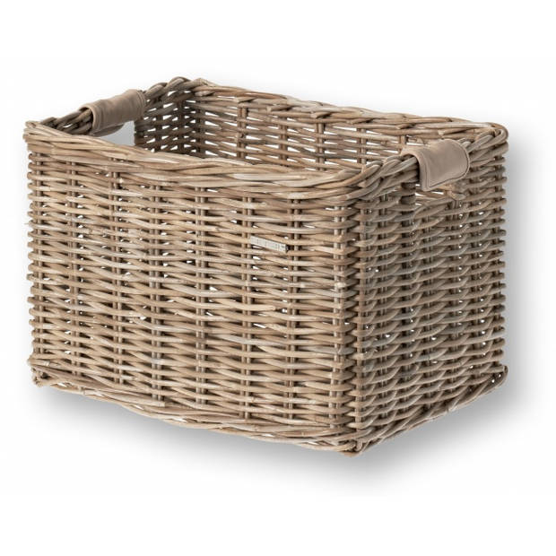 Basil Dorset fietsmand voor 40 liter rotan grijs